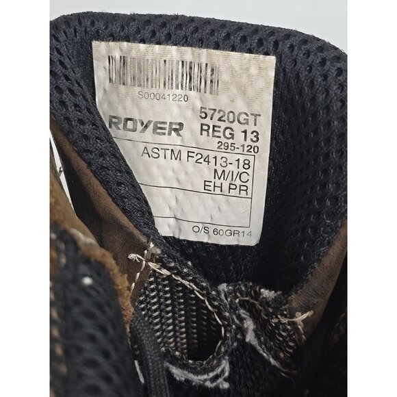 Royer Men's 8''Agility Shieldtex Composite Toe 570GT Work Boot Brown Size 13M - Picture 4 of 8
